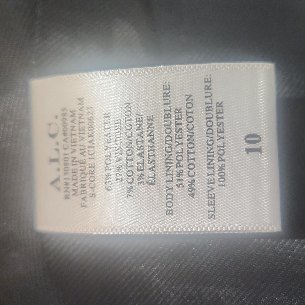 A.L.C. Black Blazer with Gold Accents - Picture 7 of 7
